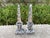 Pair Of Vintage Italian Marble Obelisks. Offered is a beautiful pair of Italian Neoclassical style marble obelisks. This...