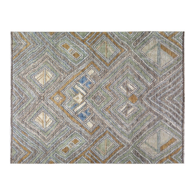 Moroccan Sheba Hand Knotted Wool Rug, 11'5''x15' For Sale