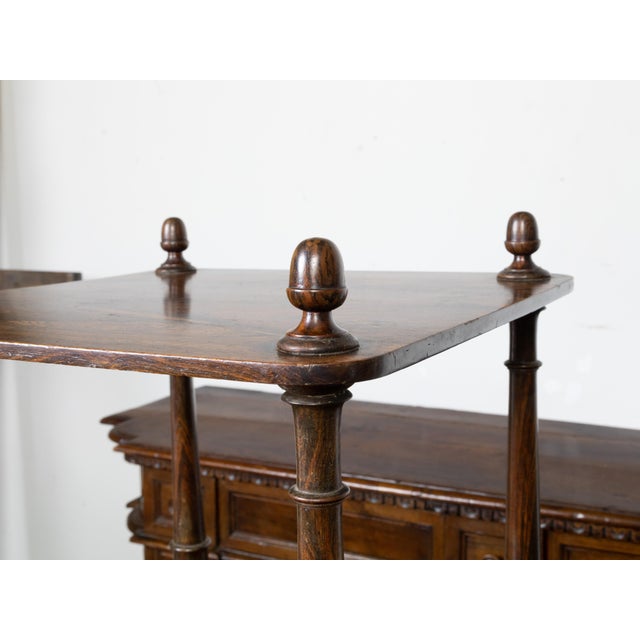 English 19th Century Wooden Trolley with Three Shelves and Single Drawer For Sale - Image 10 of 10