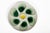 Pair Vintage Ceramic Oyster Plates by Salins, France. Six well oyster plates with vibrant green and yellow glazes. Marked...