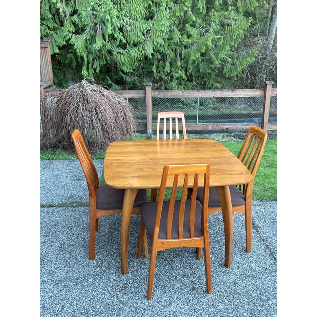 Wood 1990s Mid Century Modern Danish Table Set of 4 For Sale - Image 7 of 11