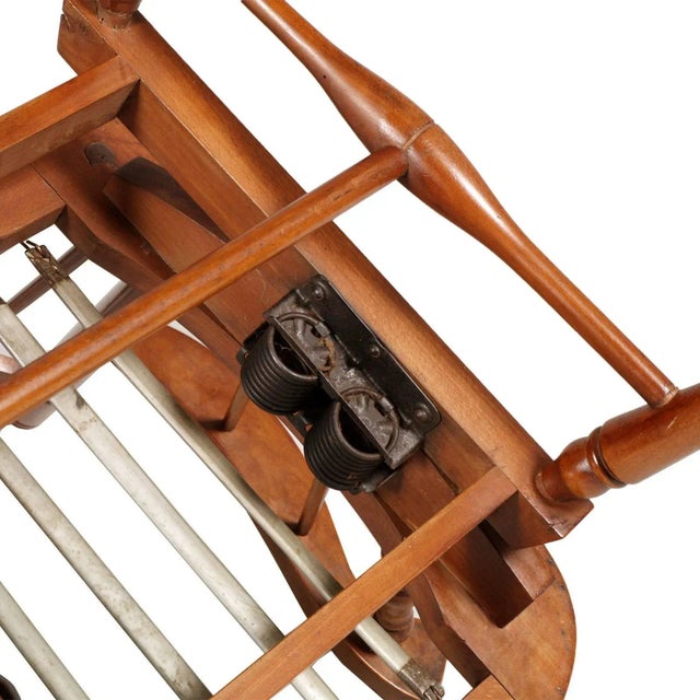 Set of Chiavari Chestnut Rocking Chairs with Springs, 1930s For Sale - Image 6 of 7