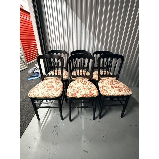 Black Set of 6 Gucci Herbarium Dining Chairs For Sale - Image 8 of 11