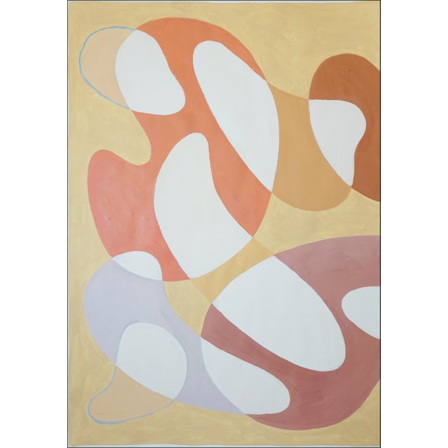 2026, Mid Century Modern Painting, Abstract Diptych in Sandy Tones, Allegory of the Cave, Acrylic Paint on Watercolor Paper by Ryan Rivadeneyra For Sale - Image 4 of 9