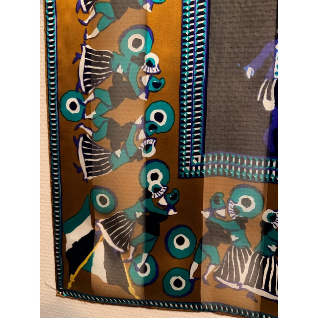 Lanvin the Revolutionaries 1990 Silk Scarf For Sale In New York - Image 6 of 9