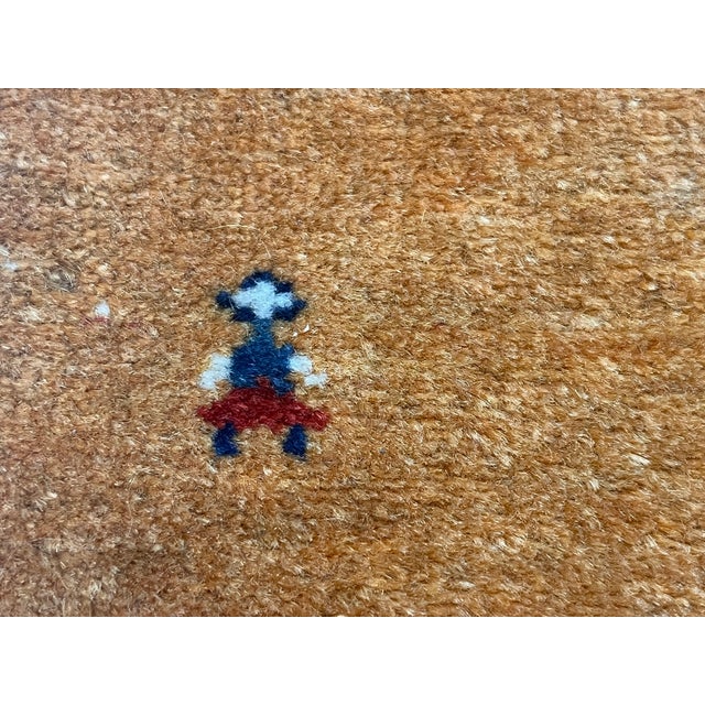 Textile Vintage Persian Gabbeh Rug 8’7” X 11’9” For Sale - Image 7 of 8