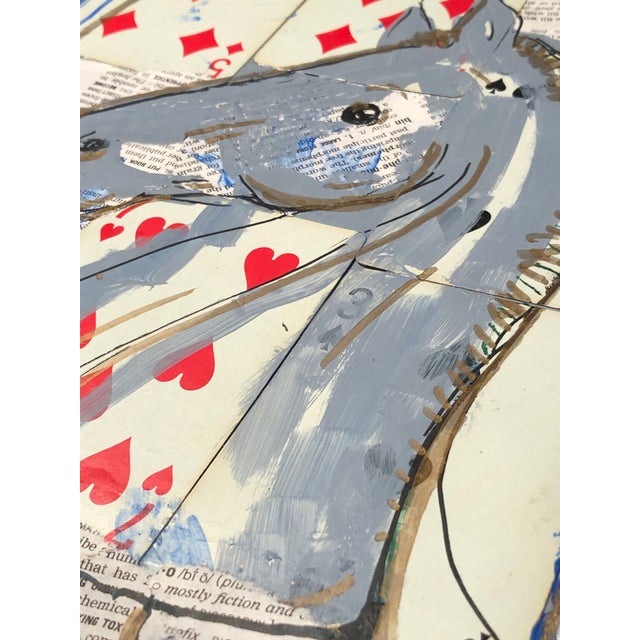 Contemporary Contemporary Framed Collage With Playing Cards “Lucky Horse” by CL Auker For Sale - Image 3 of 8