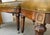 Set of Four Vintage Lewittes Tufted Sage Vinyl Club/Conference Chairs With Brass Casters For Sale - Image 4 of 17