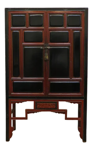 19th Century Chinese Cabinet Raised Panel