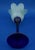 Tulip-Shaped Blue and White Murano Opaline Glass Vase by Alfedo Barbini, Italy, 1950s For Sale - Image 14 of 18