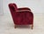Danish Armchair in Cherry-Red Furniture Velour, 1960s For Sale - Image 13 of 18