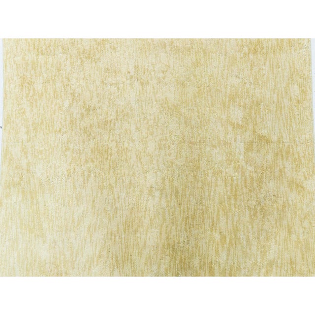 Textile Abstract Modern Solid Pale Sand Silk Runner "Glint" by Doris Leslie Blau For Sale - Image 7 of 7
