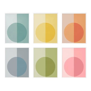 Modern Forevers by Stephanie Henderson in White Frame, Medium Art Prints, Set of 6 For Sale