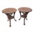 1940s Victorian Iron Bistro Tables, Pair For Sale