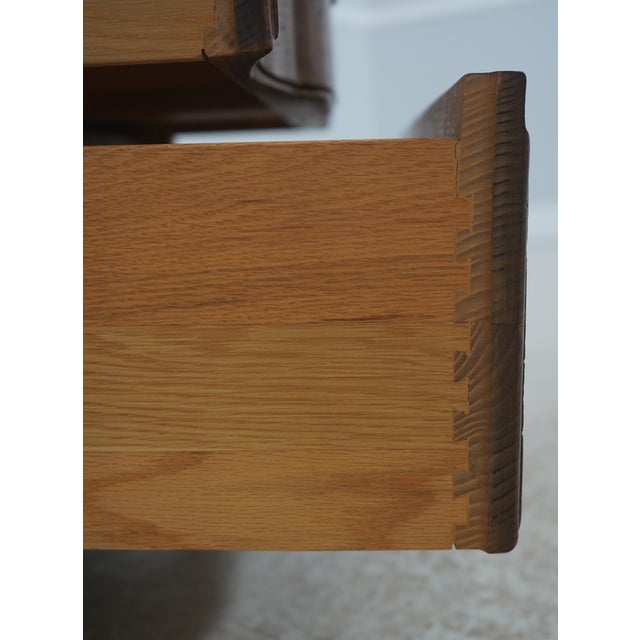 Baker Furniture Company Baker Burl Wood & Oak Louis XV Style Commode Chest For Sale - Image 4 of 17