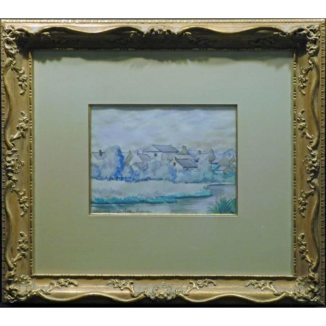 Paul-Emile Pissarro Untitled Original Watercolor on Paper With Custom Frame For Sale - Image 10 of 11