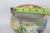 French Style Footed Porcelain Jardiniere Hand Painted Green With Flowers 4998b For Sale - Image 10 of 13