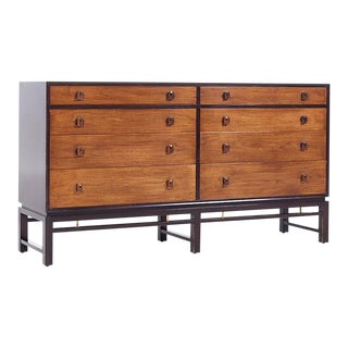Edward Wormley for Dunbar Mid Century Rosewood and Walnut Lowboy Dresser For Sale