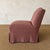Kosa Armless Chair Slip Covered in 100% Pure Belgian Linen- Terracotta For Sale - Image 4 of 5