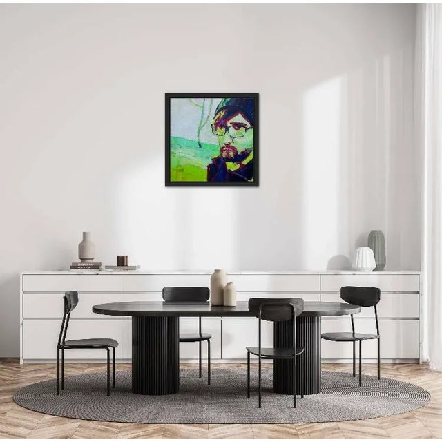 Contemporary Modern Portraiture, Vibrant Pop Art Portrait in Oil For Sale - Image 3 of 6