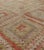 Large Vintage Turkish Kilim Rug With Coral, Gold, Sage Diamond Pattern For Sale In Atlanta - Image 6 of 14