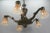 1920s Art Deco Five-Light Bronze and Glass Floral Motif Chandelier, 1920s For Sale - Image 5 of 18