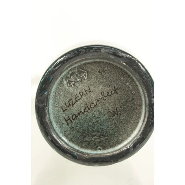 Mid-Century Modern Ceramic Bottle from Müller Workshop, Lucerne, Switzerland, 1950s For Sale - Image 3 of 11