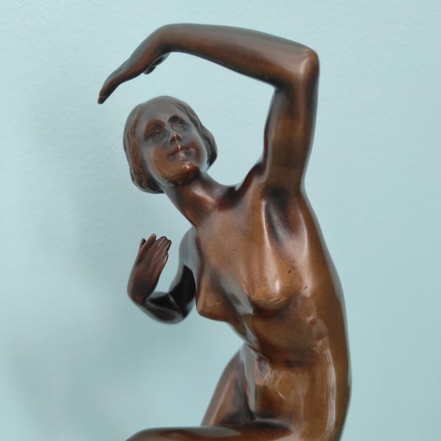 Bronze sculpture on marble base. This piece has an attribution mark, I am sure that it is completely authentic and take...