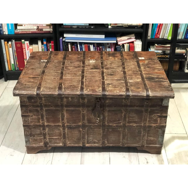 19th Century Vintage Indian Chest Coffee Table For Sale - Image 13 of 13