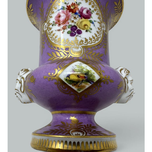 Late 19th Century Antique French Campana Porcelain Urn Vase Centerpiece Samson Sevres Still Life For Sale - Image 5 of 8