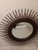 Art Deco 1990s Wall Round Mirror With Dark Stain Wicker Frame For Sale - Image 3 of 3