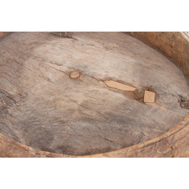 Rustic Modern Antique Bowl Table For Sale In Los Angeles - Image 6 of 10