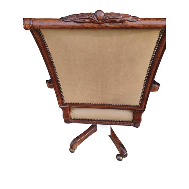 Animal Skin 1970s Experience the Executive Luxury With the Vintage Jeffco Chesterfield Executive Leather Chair For Sale - Image 7 of 9