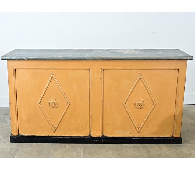 Early 20th Century French Shop Counter or Bar with Zinc Top For Sale - Image 5 of 18