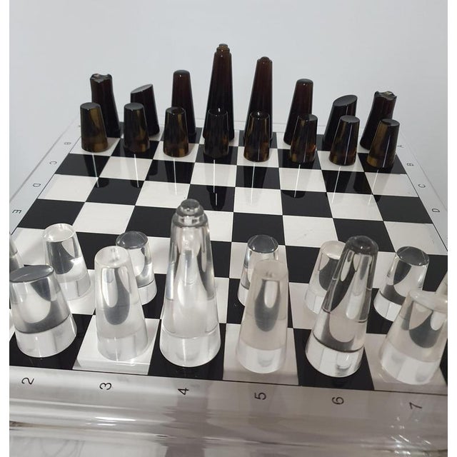 Acrylic Glass Chess Board, 1980s For Sale - Image 10 of 18