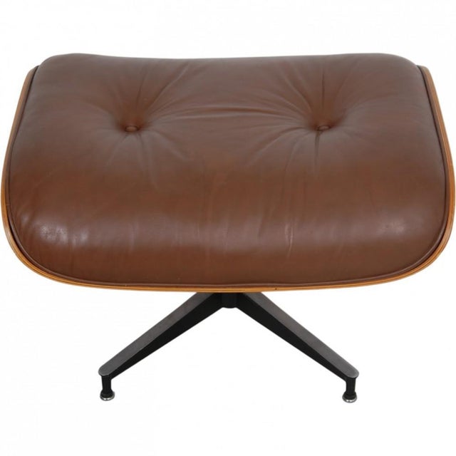 1980s Ottoman in Brown Leather by Charles and Ray Eames, 1980s For Sale - Image 5 of 11