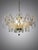 Metal Marie Theresa Brass and Crystal 8-Light Semi Flush Chandelier For Sale - Image 7 of 8