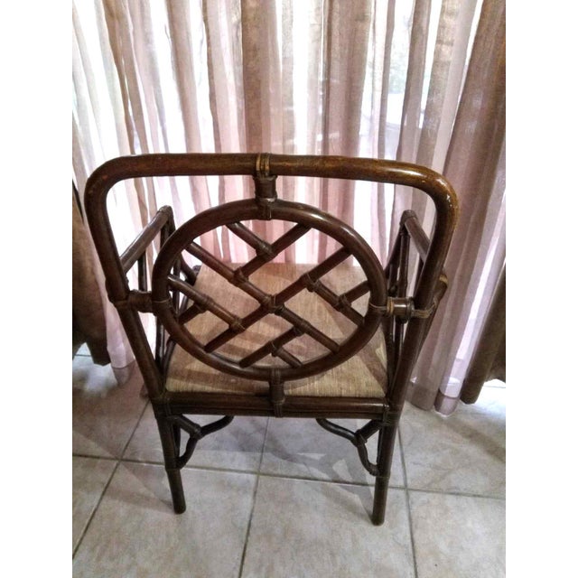 Chinese 1960s Mid - Century Vintage Chinese Chippendale Side Chair For Sale - Image 3 of 7