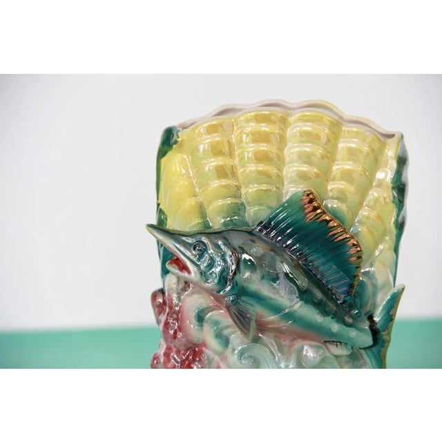 Vintage Ceramic Sword Fish Vase, Italy, 1960s For Sale - Image 4 of 9