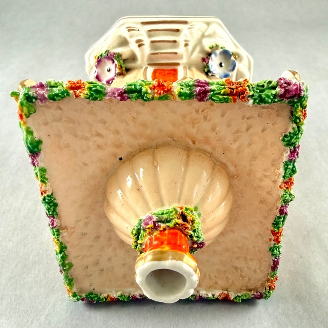 Staffordshire Salmon Roof Bocage Pastille Burner For Sale - Image 10 of 13