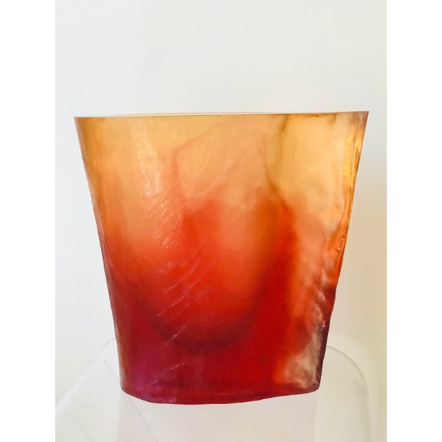 Postmodern 1990s Terry Balle Acrylic Resin Vase For Sale - Image 3 of 13