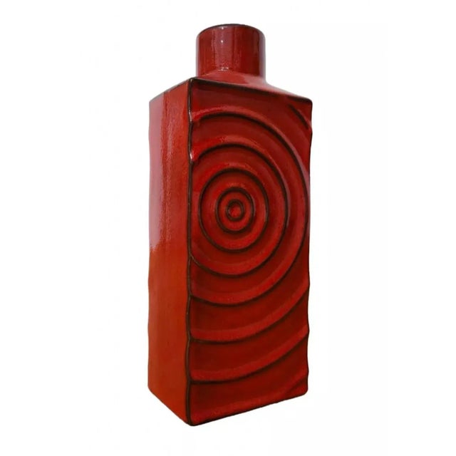 West German 215/25 Fat Lava Pottery Vase by Cari Zalloni for Steuler, 1970s, in Flawless conditions. Designed 1970 to 1979...