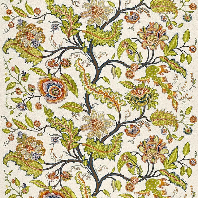 This traditional tree of life design derives from an antique French indienne print, reinterpreted to suit today's rooms....