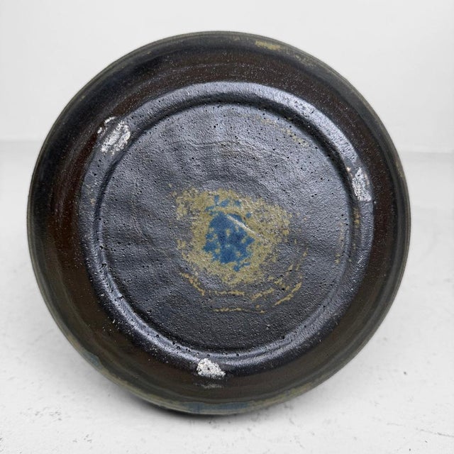 Vintage Japanese Seto Ceramic Ikebana Vase, 1960s For Sale - Image 14 of 17