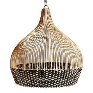 Contemporary Wicker Tux Gourd Lantern Medium For Sale