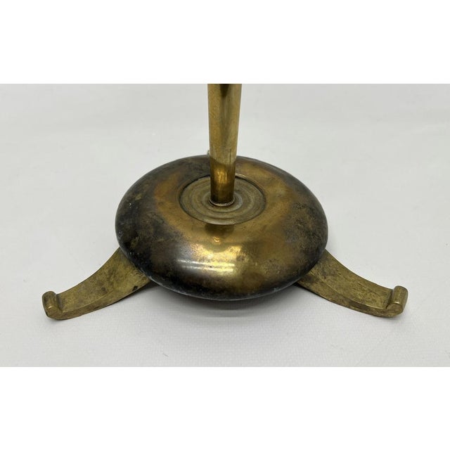 Goldenrod Mid-Century Modern Brass Ashtray Stand, 1950s For Sale - Image 8 of 11