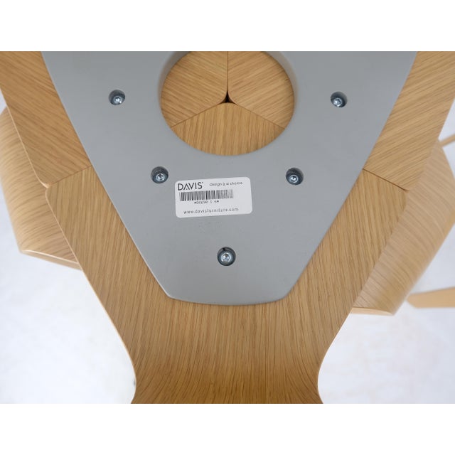 Norman Cherner Set of 6 Molded Bent Plywood Bar Stools by Davis MINT! For Sale - Image 4 of 13