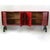 Four-Door Sideboard in Red Parchment, 1980s For Sale - Image 9 of 10