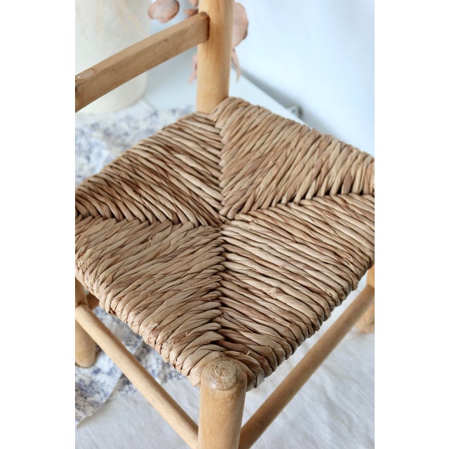 Textile Vintage Children's Chair in Mulched Wood, 1950s For Sale - Image 7 of 7