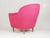 Italian Pink Fabric Upholstered Chair, 1950s For Sale - Image 12 of 14